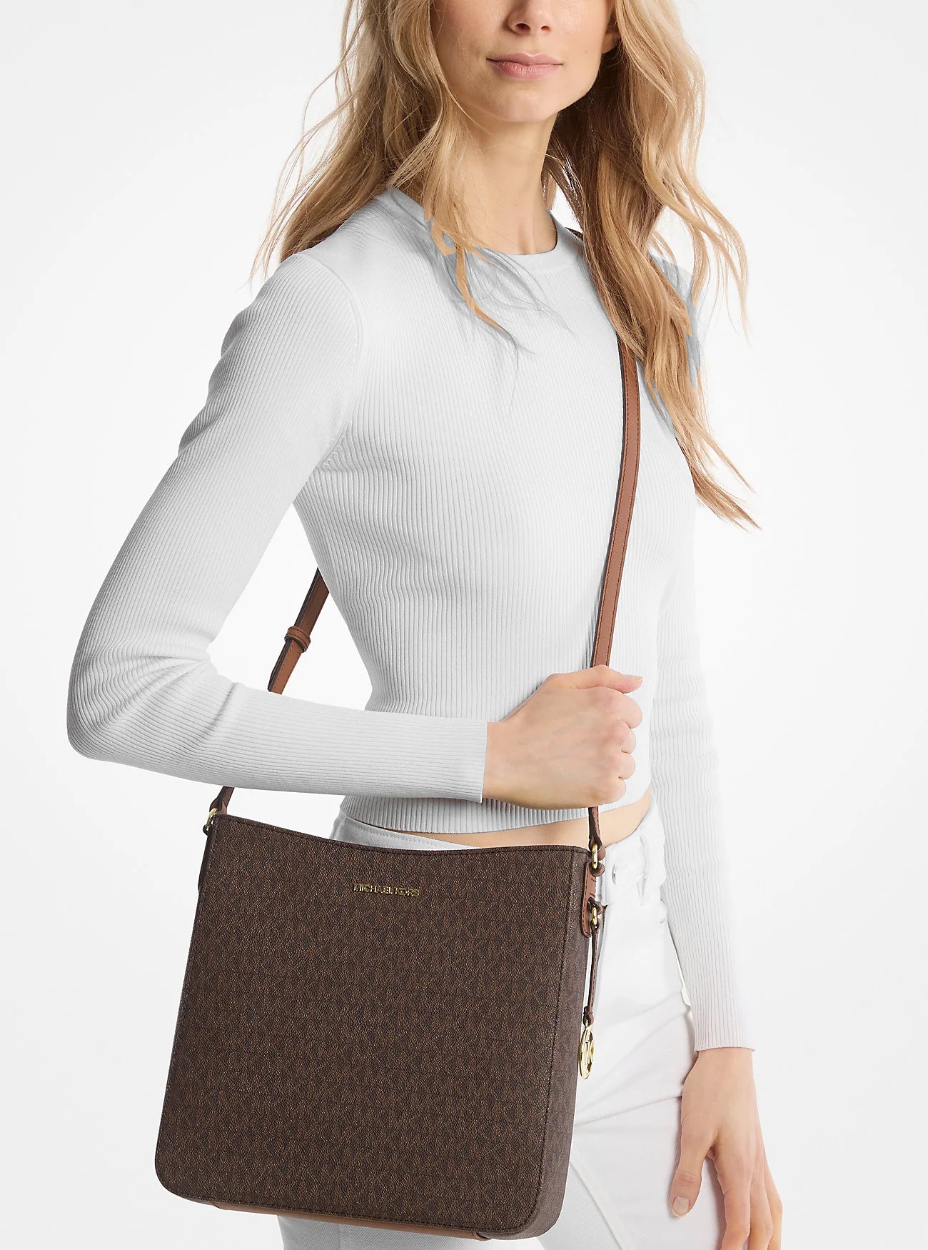 Bandolera café Michael Kors Messenger Grande - Distrito de la Moda